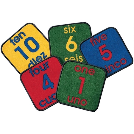 Carpets For Kids Bilingual Number Squares - Set of 10 CA61967
